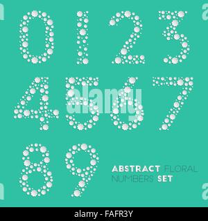Abstract floral chiffres pour votre conception Illustration de Vecteur