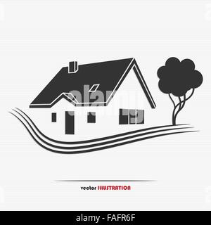 Vector illustration d'une campagne abstraite pour votre conception de l'immobilier Illustration de Vecteur