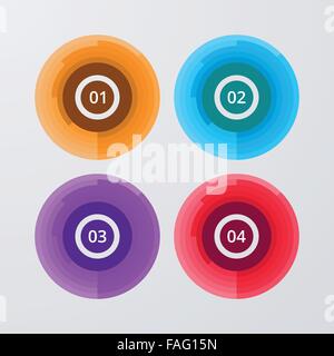 Vector illustration infographies quatre cercles Illustration de Vecteur