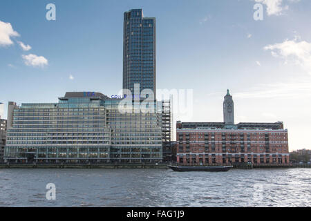 Sea Containers House, Oxo Tower Wharf et le South Bank, Londres, UK Banque D'Images