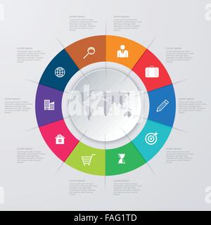 Vector illustration infographie dix options. Illustration de Vecteur