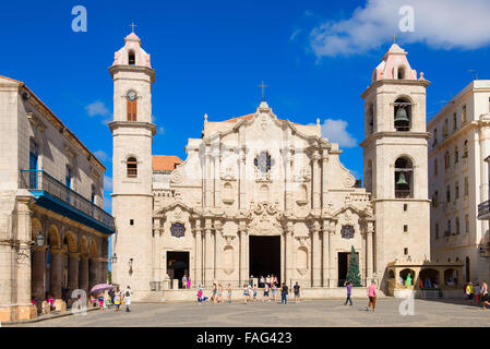 La Cathédrale San Cristobal de La Havane, Cuba, l'Église Banque D'Images