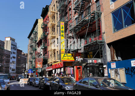 Mott Street Chinatown Manhattan New York City Banque D'Images