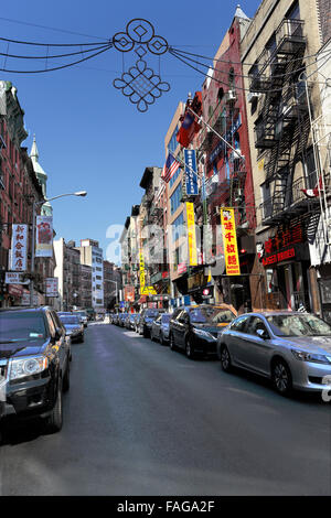 Mott Street Chinatown Manhattan New York City Banque D'Images