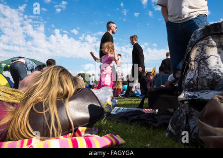 Un enfant des danses en foule à l'Afrique de l'annuel festival Oye à Liverpool c'est l'un des plus important du Royaume-Uni festivals de musique libre Banque D'Images