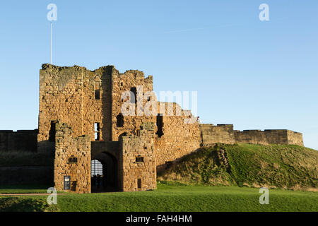 La porterie de Tynemouth Priory et Château de Tynemouth, Angleterre. Banque D'Images