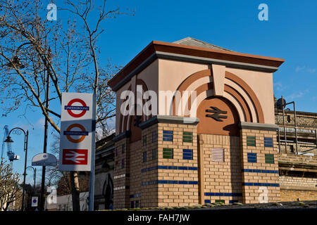 Le réseau ferroviaire de Brompton Road, à l'ouest de Londres, Royaume-Uni Banque D'Images