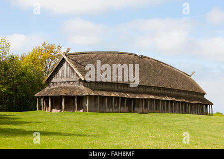 La longue maison viking reconstruit à Trelleborg, Slagelse, Danemark, Nouvelle-Zélande Banque D'Images