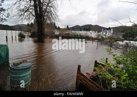 Dunkeld, Perthshire, Écosse, Royaume-Uni. Des inondations locales pendant les Frank. Credit : Cameron Cormack/Alamy Live News Banque D'Images