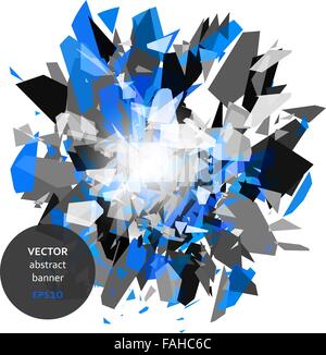 Résumé de la bannière d'explosion Illustration de Vecteur