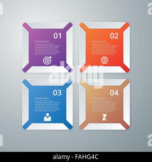 Vector illustration infographies quatre options Illustration de Vecteur