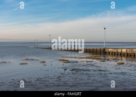 Knott Fin Pier Lancashire Banque D'Images