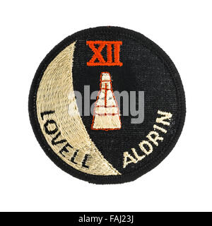 La mission Gemini 12 Insigne sur fond blanc Banque D'Images