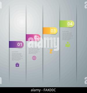 Vector illustration infographies quatre options Illustration de Vecteur