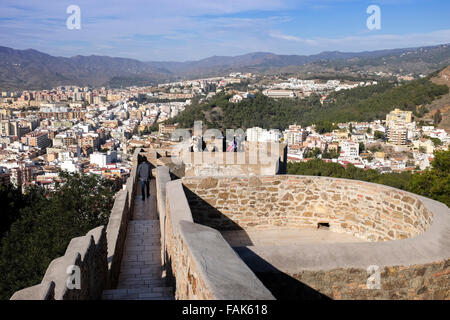 Château de Gibralfaro, Malaga, Espagne Banque D'Images