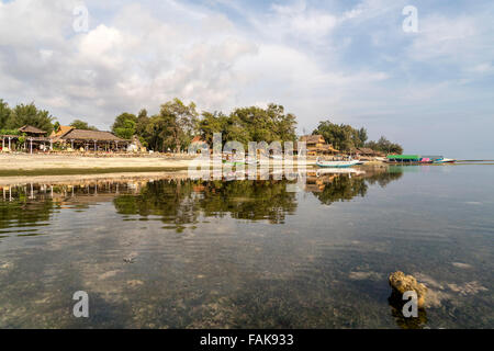 La petite île de Gili Air, Lombok, Indonésie, Asie Banque D'Images