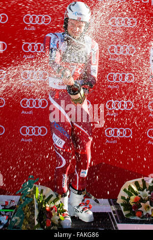 L'Alta Badia, Italie 20 décembre 2015 : Henrik KRISTOFFERSEN (Ni) prend la 2ème place au cours de l'Audi Coupe du Monde de Ski Alpin Fis Banque D'Images