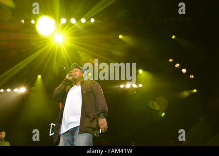 David Jude Jolicoeur, Trugoy, Del la Soul, scène en plein air, WOMAD 2015, Wiltshire, Angleterre, Royaume-Uni, GB. Banque D'Images