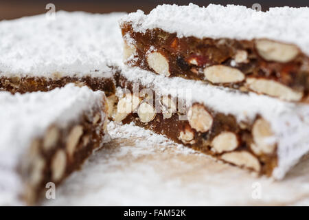 Panforte di Siena (Italie) gâteau de Noël Banque D'Images