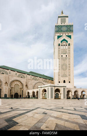 Mosquée Hassan II, Casablanca, Maroc Banque D'Images