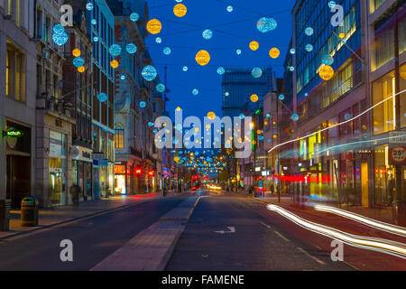 Les lumières de Noël sur Oxford Street, London, UK Banque D'Images