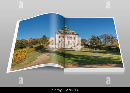 Le petit château de faisans est situé dans la municipalité de Moritzburg près de Dresde, Saxe, Allemagne, Europe Banque D'Images