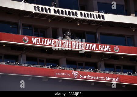 Pasadena, CA. 1er janvier 2016. Rose Bowl Pre-Game ambiance, et de l'Art à la Rose Bowl, Pasadena, CA. le 1 janvier 2016. (Crédit obligatoire absolue : Jose Marin/MarinMedia/Cal Sport Media/Alamy Live News Banque D'Images