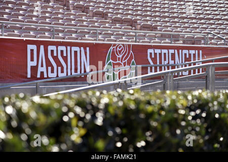 Pasadena, CA. 1er janvier 2016. Rose Bowl Pre-Game ambiance, et de l'Art à la Rose Bowl, Pasadena, CA. le 1 janvier 2016. (Crédit obligatoire absolue : Jose Marin/MarinMedia/Cal Sport Media/Alamy Live News Banque D'Images