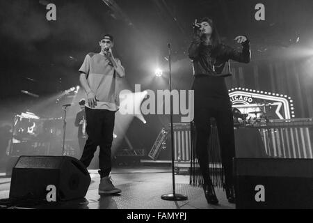 Rosemont, Illinois, USA. Dec 30, 2015. Le rappeur de Chicago PROBCAUSE il se produit durant la réaction la veille du spectacle à Donald E. Stephens Convention Center à Rosemont, Illinois © Daniel DeSlover/ZUMA/Alamy Fil Live News Banque D'Images