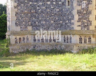 Mur de l'église en pierre ornementale Banque D'Images