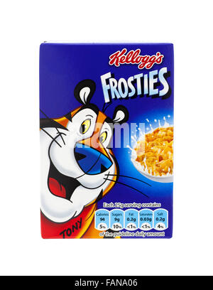 Kelloggs Frosties sur fond blanc Banque D'Images