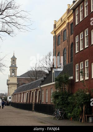 17e siècle Synagogue Portugaise (Portugees-Israëlietische Synagoge) à Amsterdam, Pays-Bas. Sur Jonas Daniël Meijerplein. Banque D'Images