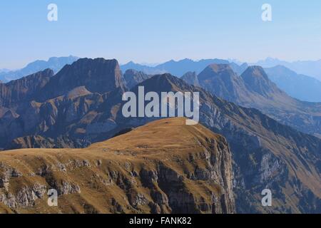 Vue d'Chaeserrugg, Churfirsten Banque D'Images