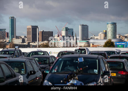 Le centre-ville de Birmingham Skyline, vu de l'est de la ville, Banque D'Images