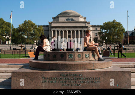 L'Université de Columbia. Broadway 2960 coin de la 116e Rue, (centre d'accueil : 213 Faible Memorial Library, du lundi au vendredi de 9h00 à 17h00). Téléphone 212- Banque D'Images