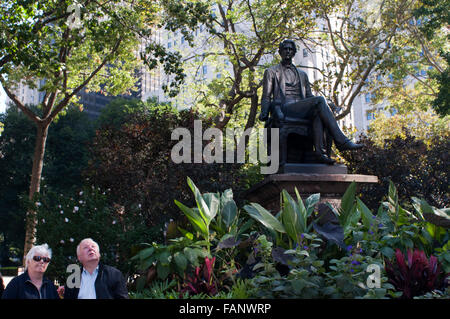 William H. Seward (1801-1872). 24e Secrétaire d'État des États-Unis. Statue. La ville de New York. USA Banque D'Images