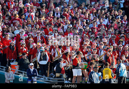 Pasadena, CA, USA. 1er janvier 2016. PASADENA, CA - JAN. 1, 2016 - | Le Stanford Band cherche sur pendant le Rose Bowl contre l'Iowa. © K.C. Alfred/U-T San Diego/ZUMA/Alamy Fil Live News Banque D'Images