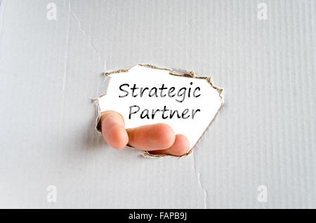 Partenaire stratégique concept texte isolé sur fond blanc Banque D'Images
