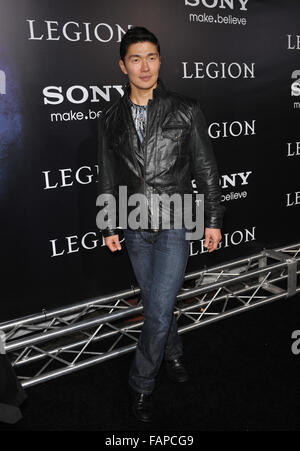 LOS ANGELES, CA - le 21 janvier 2010 : Rick Yune lors de la première mondiale de "Legion" au Cinerama Dome, Hollywood. Banque D'Images