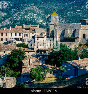 Aurel village perché, Vaucluse, Provence, France, Europe Banque D'Images