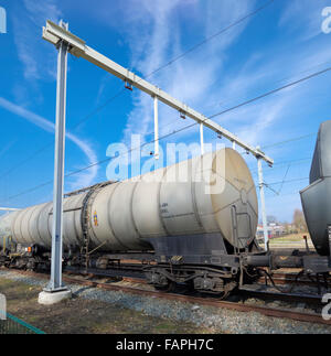 Wagon de train pour les liquides comme l'huile ou d'essence Banque D'Images