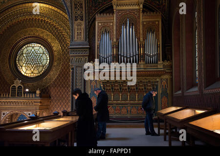 Musée juif de Prague. Synagogue Espagnole. La synagogue la plus spectaculaire, sans doute la plus spectaculaire dans la synagogue J Banque D'Images