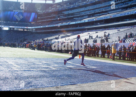 East Rutherford, New Jersey, USA. 3 janvier, 2016. Les Giants de New York le receveur Myles White (19) va après la balle avant de la NFL match entre Eagles de Philadelphie et les Giants de New York au Stade MetLife à East Rutherford, New Jersey. Christopher Szagola/CSM/Alamy Live News Banque D'Images