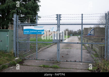 Le traitement des eaux usées de Severn Trent travaille à Weston sous Wetherley Banque D'Images