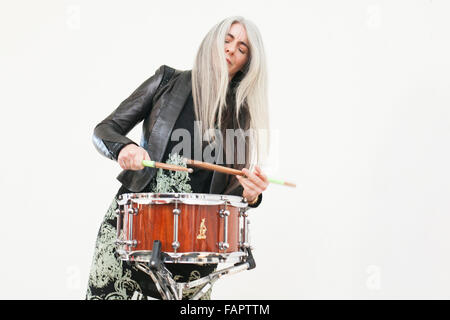Dame Evelyn Glennie, percussionniste virtuose sourds. Banque D'Images