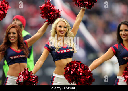 Houston, TX, USA. 06Th Jan, 2016. Les cheerleaders des Houston Texans avant le match de saison régulière de la NFL entre les Houston Texans et les Jacksonville Jaguars de NRG Stadium à Houston, TX. Image Crédit : Erik Williams/Cal Sport Media/Alamy Live News Banque D'Images