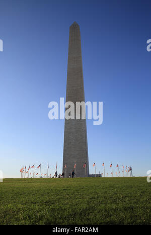 Le Washington Monument, la caractéristique dominante de la capitale, l'horizon de DC EN FRANCE Banque D'Images