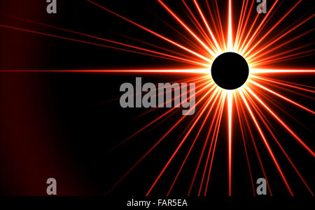 Illustration du soleil éclipsé Banque D'Images