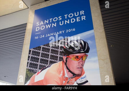 Adelaide Australie 4 Janvier 2016.Le vélo Santos Tour Down Under qui commence en Janvier 16-24 à Adélaïde. Le Tour Down Under est une course cycliste dans et autour d'Adelaïde, Australie du Sud qui attire des coureurs de partout dans le monde. Credit : amer ghazzal/Alamy Live News Banque D'Images