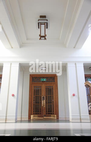De l'intérieur récemment rénové, l'Assemblée générale de l'hôtel de ville de Hackney, Londres. Un bel exemple d'un intérieur art déco des années 1930 Banque D'Images